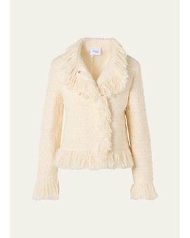 Akris punto Bouclé Tweed Wool-Blend Jacket