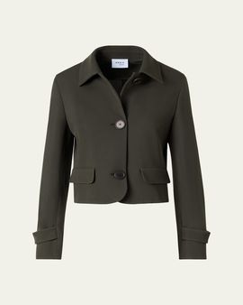 Akris punto Button-Down Wool Jacket