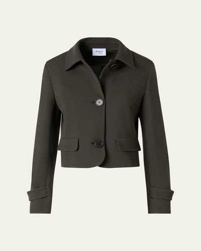 Akris punto Button-Down Wool Jacket