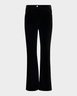Akris punto Cali Stretch Velvet Bootcut Pants