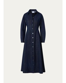 Akris punto Changent Micro Corduroy Midi Dress