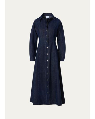 Akris punto Changent Micro Corduroy Midi Dress