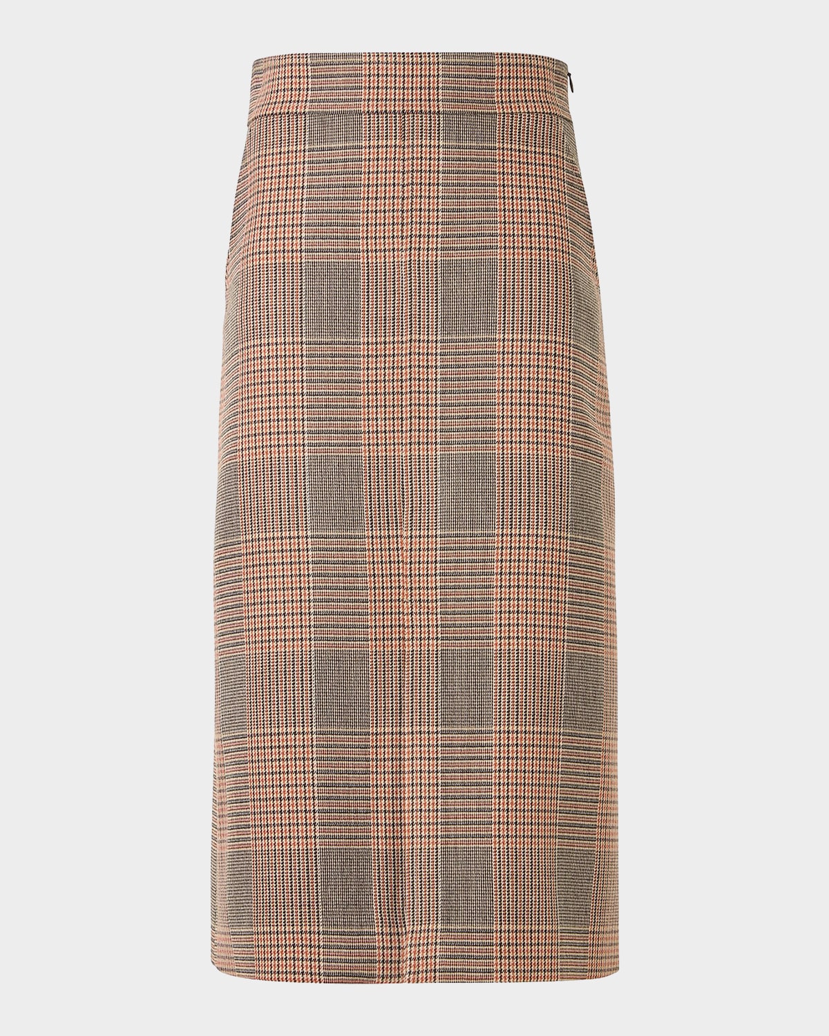 Akris punto Check Wool A-Line Midi Skirt