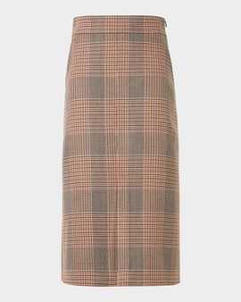 Akris punto Check Wool A-Line Midi Skirt