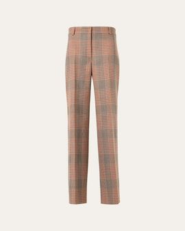 Akris punto Chiaro Glen Check Heavy Wool Twill Pants