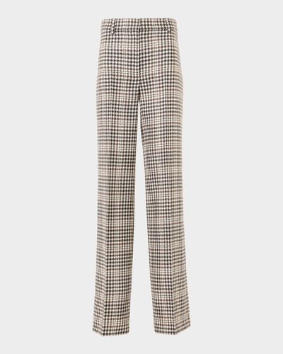 Akris punto Chiaro Plaid Wool-Blend Tweed Pants