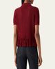 Akris punto Chunky Cotton Mesh Knit Fringed Collared Cardigan - 3