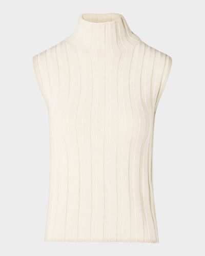 Akris punto Chunky Rib Turtleneck Tank Top
