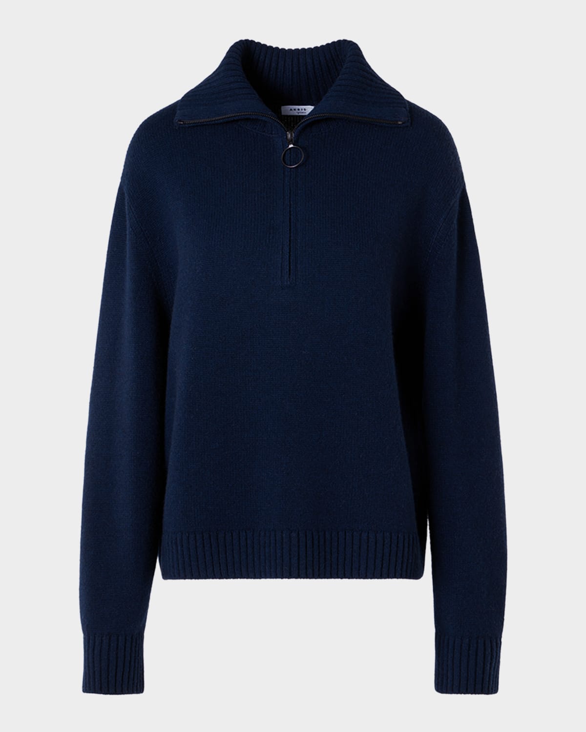 Akris punto Chunky Yak Knit Half-Zip Pullover
