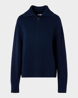 Akris punto Chunky Yak Knit Half-Zip Pullover