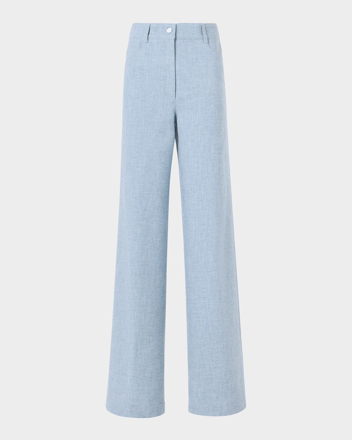 Akris punto Cooper High-Rise Denim Pants