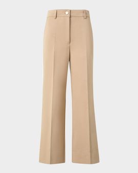 Akris punto Cropped Wide-Leg Cotton Gabardine Pants