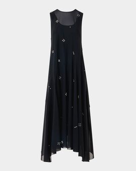 Akris punto Diamond Dice Dot Midi Dress