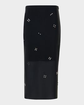 Akris punto Diamond Dice Dot Pencil Midi Skirt