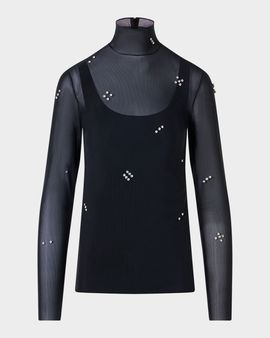 Akris punto Diamond Dice Dot Top