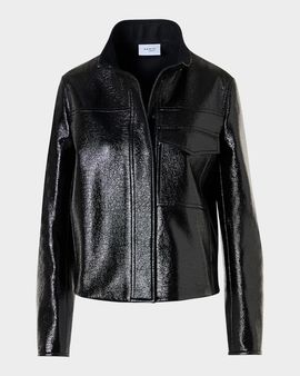 Akris punto Faux-Leather Lacquer Jacket