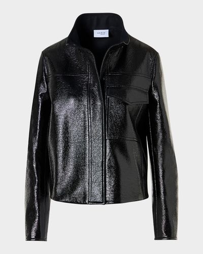 Akris punto Faux-Leather Lacquer Jacket