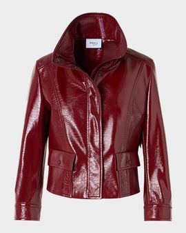 Akris punto Faux-Leather Trucker Jacket