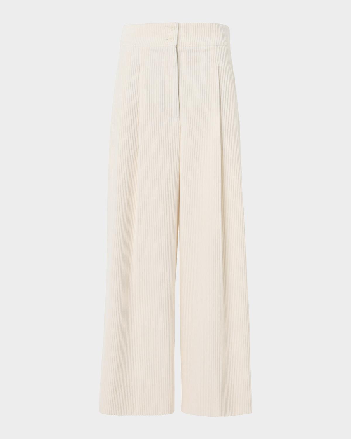 Akris punto Federica Cotton Corduroy Crop Pants