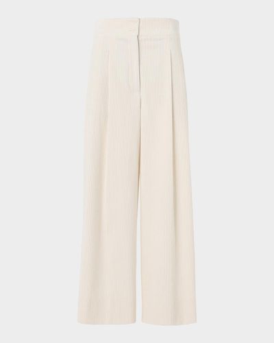 Akris punto Federica Cotton Corduroy Crop Pants