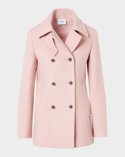Akris punto Felted Wool Double-Breasted Peacoat