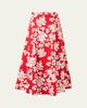 Akris punto Floral-Print Cotton Midi A-Line Skirt - 1
