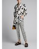 Akris punto Franca Magnolia-Print Cotton Ankle Pants - 1