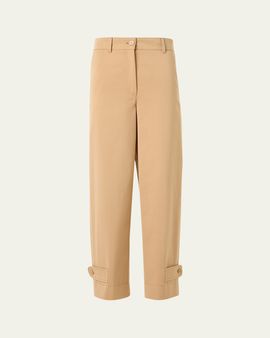 Akris punto Fraser Cotton Gabardine Barrel-Leg Ankle Pants