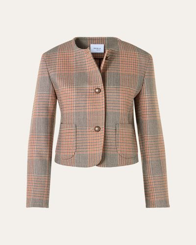 Akris punto Glen Plaid Wool Jacket