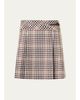 Akris punto Houndstooth Tweed Wool-Blend Mini Kilt Skirt - 1