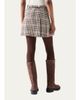 Akris punto Houndstooth Tweed Wool-Blend Mini Kilt Skirt - 3