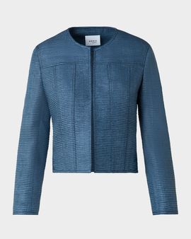 Akris punto Indian Silk Ottoman Knit Crop Jacket