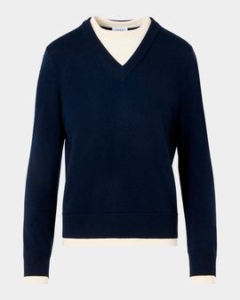 Akris punto Layered Wool-Cashmere Sweater