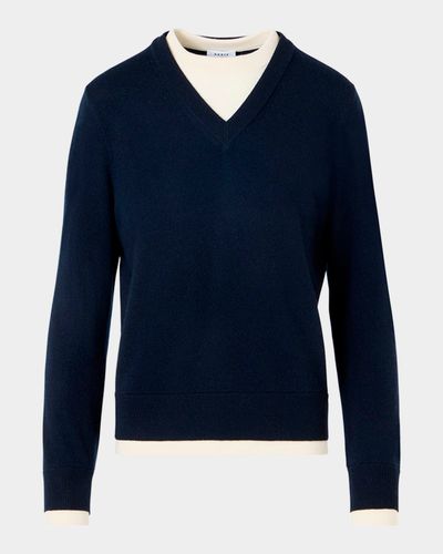 Akris punto Layered Wool-Cashmere Sweater