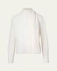 Akris punto Long-Sleeve Silk Scarf Blouse - 1