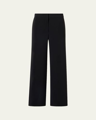 Akris punto Marlon Cropped Pants in Signature Laser-Cut Crepe