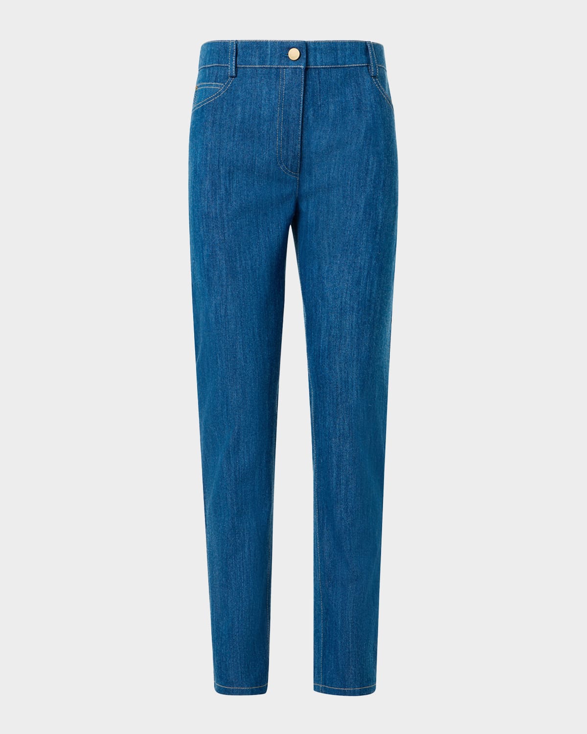 Akris punto Maru Straight-Leg Stretch Denim Pants