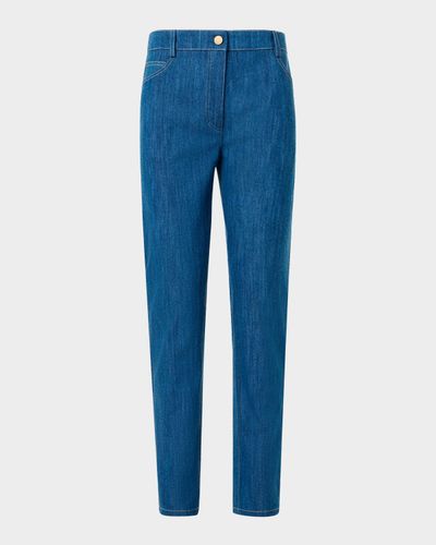 Akris punto Maru Straight-Leg Stretch Denim Pants