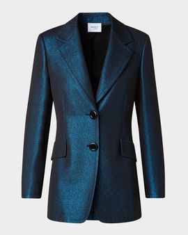 Akris punto Metallic Night Sky Boyfriend Blazer