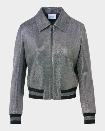 Akris punto Metallic Zip-Front Jacket