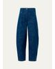Akris punto Mid-Rise Denim Barrel-Leg Ankle Trousers - 1