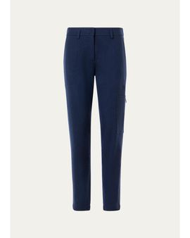 Akris punto Mila Wool Tapered-Leg Ankle Cargo Pants