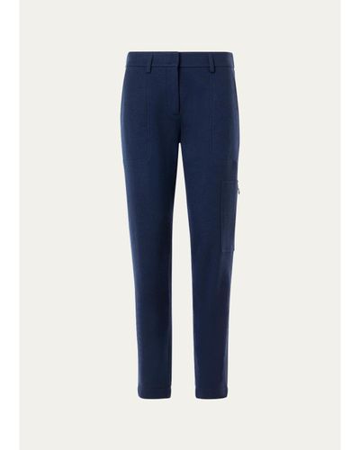 Akris punto Mila Wool Tapered-Leg Ankle Cargo Pants
