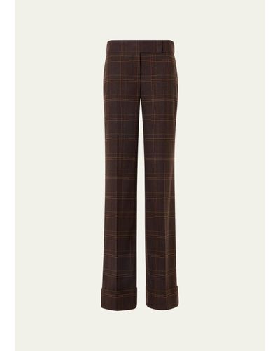 Akris punto Milly Blanket Check Flannel Pants