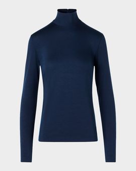 Akris punto Mock Neck Long-Sleeve Jersey Top