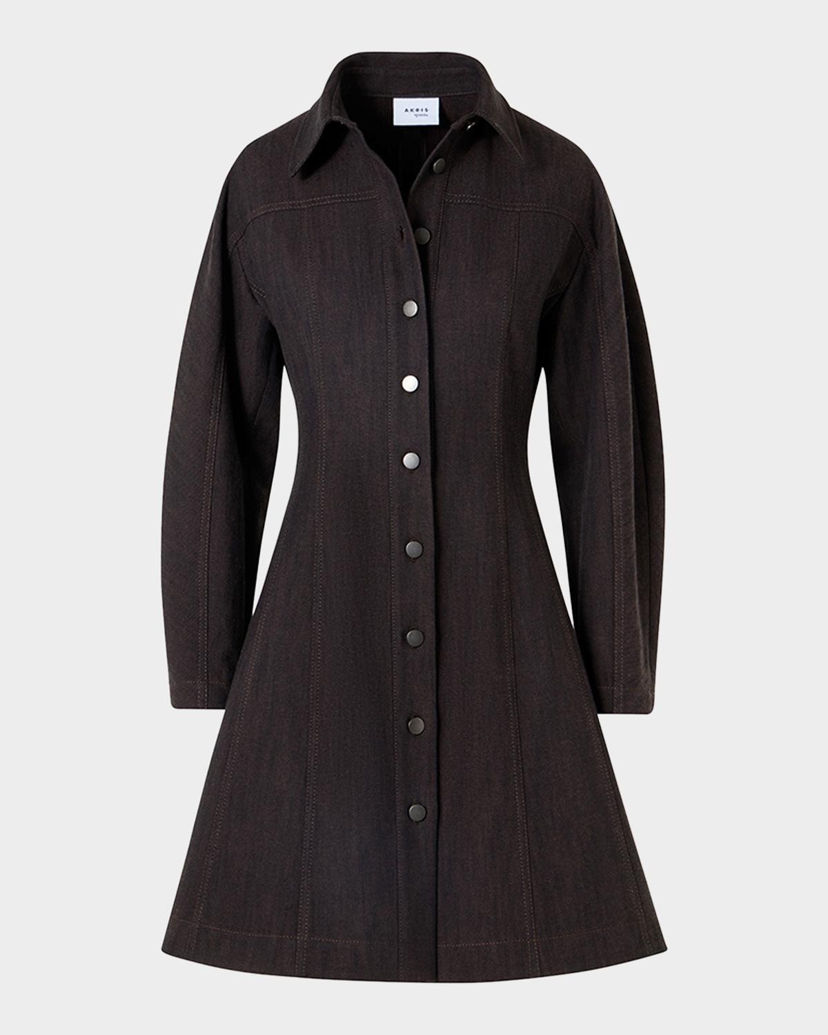 Akris punto Panel Winter Denim Shirtdress