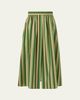 Akris punto Parasol Striped Cotton Poplin Midi Skirt - 1