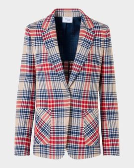Akris punto Plaid Wool-Blend Tweed Blazer