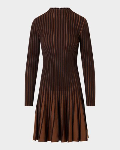 Akris punto Pleated Wool Dress