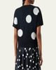 Akris punto Polka-Dot Merino Wool Short-Sleeve Sweater - 3